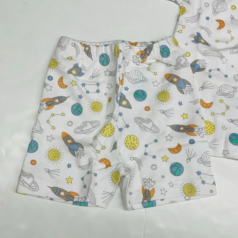 NWT Magnolia Baby Size 12/18M Out of this World Blue Pajama Short Set
